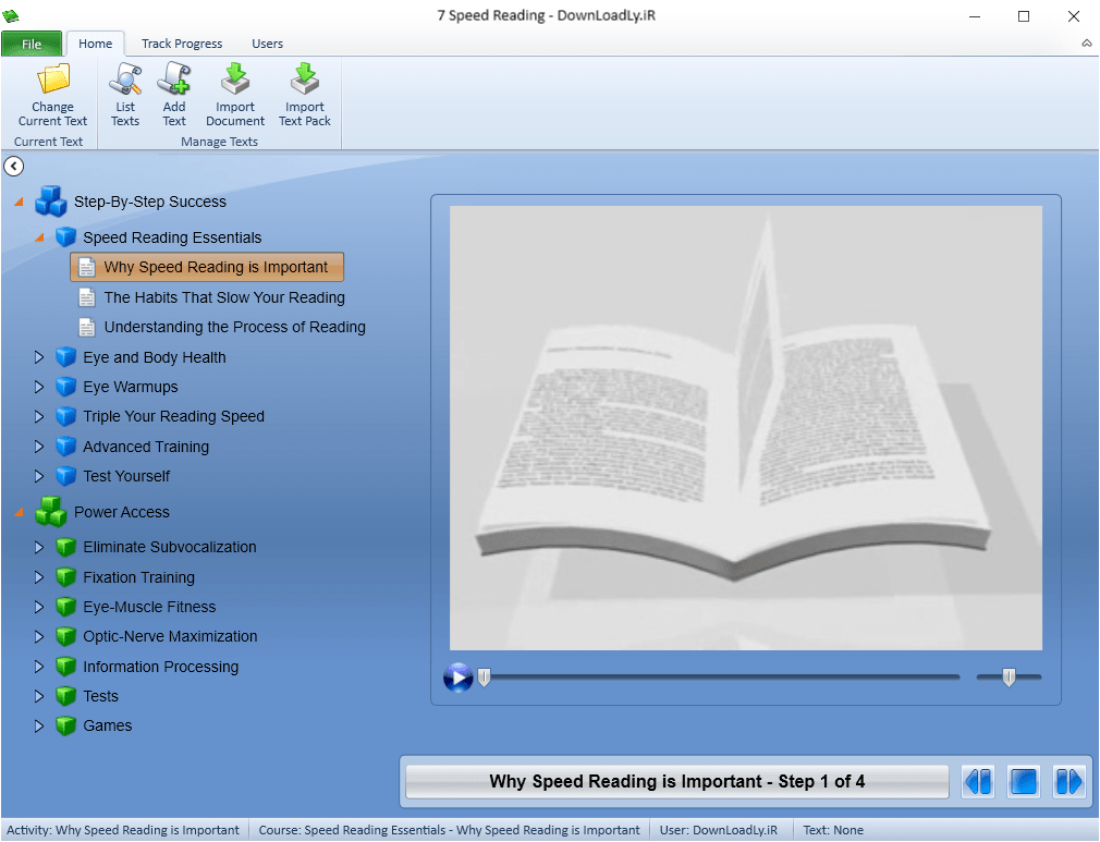 eReflect 7 Speed ​​Reading screenshot